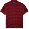 Nautica Men's Classic Fit Short Sleeve 100% Cotton Stripe Soft Polo Shirt Red, XXXL Tall