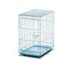 Small Blue Single Door Wire Crate, 24" L X 18" W X 19" H