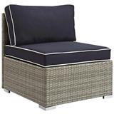 Repose Outdoor Patio Armless Chair - East End Imports EEI-2958-LGR-NAV