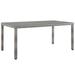 "Aura 68"" Outdoor Patio Wicker Rattan Dining Table - East End Imports EEI-2921-GRY"