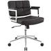 Portray Mid Back Upholstered Vinyl Office Chair EEI-2686-BRN