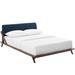 Luella Queen Upholstered Fabric Platform Bed MOD-6047-CAP-BLU