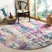 Blue/Pink 79 x 0.35 in Area Rug - Mistana™ Christa Abstract Ivory/Blue Area Rug Polypropylene | 79 W x 0.35 D in | Wayfair