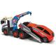 Dickie Toys 203749025 - Tow Truck, Man-Abschleppwagen mit Freilauf, motorisiertem Kranarm + 1 Auto, 55 cm