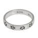 Sterling Silver Paw Print Motif Band Ring from Bali 'Paw Prints'