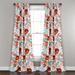 Poppy Garden Room Darkening Window Curtain Panels Multi 52X95 Set - Half Moon 16T003571