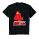 Kinder 4. Geburtstag Feuerwehr Auto T-Shirt Feuerwehrmann Kostüm T-Shirt