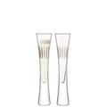 LSA Moya Cut Champagne Flute 170ml Clear/Cut | Set of 2 | Mouthblown & Handmade Glass | MV33
