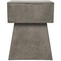 Zen Indoor/Outdoor Mushroom Modern Concrete 18.1-Inch H Accent Table in Dark Grey - Safavieh VNN1000A