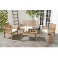 Carson 4 Pc Outdoor Set in Natural/Beige - Safavieh PAT7005A