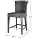 Seth Counter Stool in Black/Black - Safavieh MCR4509A