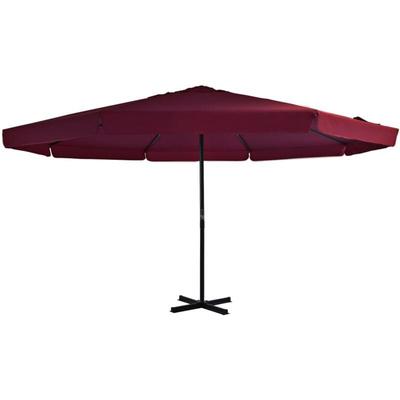 Vidaxl - Sonnenschirm mit Aluminium-Mast 500 cm Bordeauxrot Image