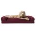 Quilted Pillow Sofa Dog Bed, 36" L x 27" W, Wine Red, Large