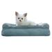Plush & Suede Pillow Sofa Dog Bed, 20" L x 15" W, Deep Pool, Small, Blue