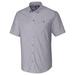 Men's Cutter & Buck Charcoal Miami Hurricanes Stretch Oxford Button-Down Short Sleeve Shirt