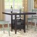 Winston Porter Edwinton Counter Height Dining Table Wood in Brown | 35.75 H x 47.25 W x 47.25 D in | Wayfair CHLH3027 27435574