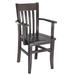 Breakwater Bay Henson Solid Wood Slat Back Arm Chair Wood in Brown | 35 H x 21 W x 23.5 D in | Wayfair 6A8D0B29065749308B84B3FCD9265216