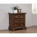 Charlton Home® Canup 3-drawer Nightstand Wood in Brown | 30.25 H x 28 W x 17 D in | Wayfair LNPK2905 34769237