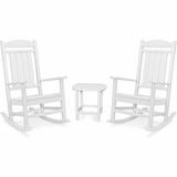 Rosecliff Heights Russ Porch Outdoor Rocking Chair w/ Table in Gray/White | 42.5 H x 26.25 W x 33.75 D in | Wayfair