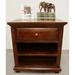 Millwood Pines Landy 1 Drawer Nightstand Wood in Brown/Red | 26 H x 24 W x 18 D in | Wayfair DABY2309 38708407