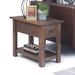 Loon Peak® Jackueline Solid Wood End Table w/ Storage Wood in Gray/Brown | 20 H x 14 W x 24 D in | Wayfair 82F95F1CD4E349E1A7D4CC29D16B39DF