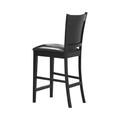 Winston Porter Edwinton 25" Bar Stool Wood/Upholstered/Leather in Brown | 39.75 H x 17.25 W x 20 D in | Wayfair CHLH3026 27435573