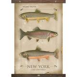 Millwood Pines Cotton Lake Fish Tapestry w/ Hanging Accessories Included Cotton in White | 36 H x 24 W in | Wayfair