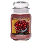A Cheerful Candle LLC Cranberry Orange Scented Jar Candle Paraffin in Red | 7 H x 4 W x 4 D in | Wayfair CC77
