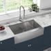 Swiss Madison Rivage 33" L x 21" W Farmhouse Kitchen Sink Stainless Steel in Gray | 10 H x 33 W x 21 D in | Wayfair SM-KS758