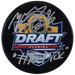 Mikko Rantanen Colorado Avalanche Autographed 2015 NHL Draft Logo Puck with "#10 Pick" Inscription