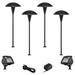 Mushroom Black 8-Piece LED Path and Flood Light Set