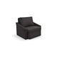 DOMO. collection Relax Sessel | Dauerschläfer Boxspring Sofa mit Schlaffunktion | Schlafsessel Gästebett Schlafsofa | 108 x 96 x 86 cm | dunkelgrau