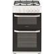 Hotpoint 50cm Double Cavity Gas Cooker - White
