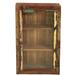 Bungalow Rose Pacjo Glass Door 16? x 27? Surface Mount Framed Medicine Cabinet Wood in Brown | 27 H x 16 W x 6 D in | Wayfair