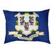 Tucker Murphy Pet™ Catalano Connecticut Flag Outdoor Dog Pillow Polyester in Blue/Green | 14 H x 42.5 W x 32.5 D in | Wayfair