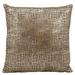 Mina Victory Couture Natural Hide Sitara Laser Cut Gold-Beige Throw Pillow - Nourison ES022