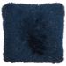 Mina Victory Yarn Shimmer Navy Shag Throw Pillow - Nourison TL004