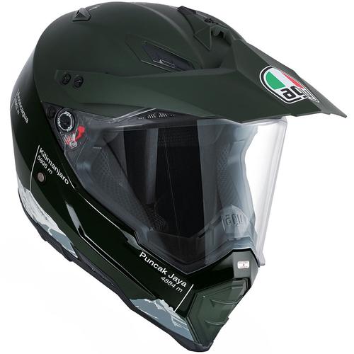 AGV AX-8 Dual Evo Wild Frontier Integralhelm, grün, Größe 2XS