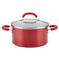 Rachael Ray Create Delicious Nonstick Induction Stockpot w/ Lid Non Stick/Aluminum in Red | 6 H x 12.9 W in | Wayfair 12164