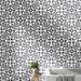 Moroccan Mosaic Agadir 8" x 8" Cement Patterned Wall & Floor Tile Cement in White/Black | 8 H x 8 W x 0.5 D in | Wayfair CTP01-07