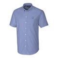 Men's Cutter & Buck Blue Indianapolis Colts Stretch Oxford Short Sleeve Woven Button Down Shirt