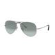 Ray-Ban RB3689 Aviator Sunglasses - Men's Silver 55mm Light Blue Photochromic Lens RB3689-9149AD-55