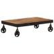 vidaXL Coffee Table with Wheels Solid Mango Wood 100x60x26 cm