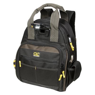 CLC WORK GEAR L255 Tool Backpack, Black, Polyester, 17 Pockets