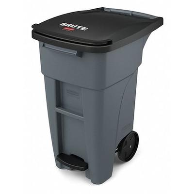 RUBBERMAID COMMERCIAL 1971944 BRUTE 32 gal Rectangular Trash Can, Gray,