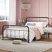 Elle Decor Renaud Parisian Metal Bed Metal in Black | 43.3 H x 78 W x 84 D in | Wayfair FUBD20022A