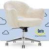 Serta at Home Serta Valetta Midcentury Modern Faux Fur Home Office Chair w/ Memory Foam Padding Upholstered in Gray/Brown | Wayfair CHR10049A