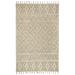 Brown/White 24 x 0.39 in Area Rug - Dakota Fields Linden Boulevard Hand-Knotted Wool Taupe Area Rug Cotton/Wool | 24 W x 0.39 D in | Wayfair