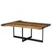 MacKenzie-Dow Live Edge 2 Piece Coffee Table Set Wood/Metal in Brown/Gray/Red | 20 H x 48 W in | Wayfair