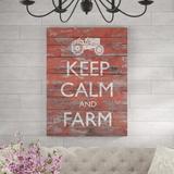 August Grove® 'Keep Calm & Farm II' Textual Art on Wrapped Canvas in White/Black | 47 H x 35 W x 2 D in | Wayfair 2D847A3D26934346845B22021809F757
